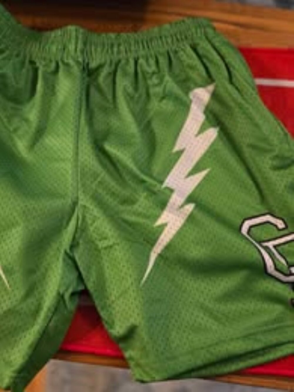 XLARGE CRISPY NYC GREEN THUNDERBOLT SHORTS